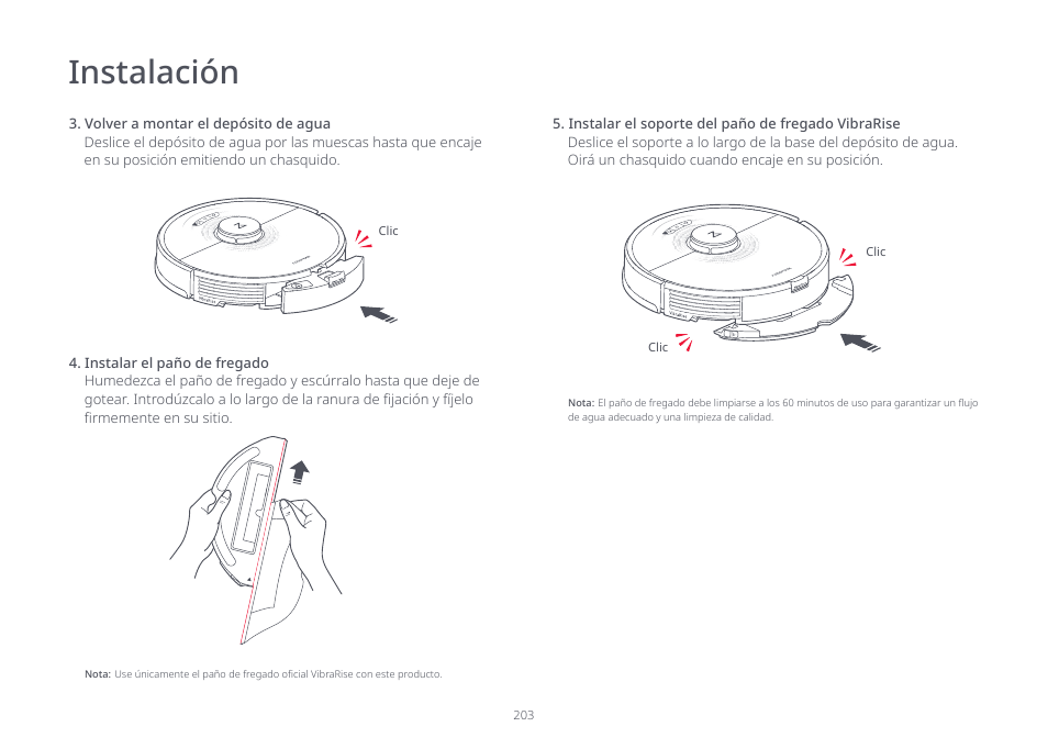 Instalación | Roborock S7 CE User Manual | Page 203 / 372