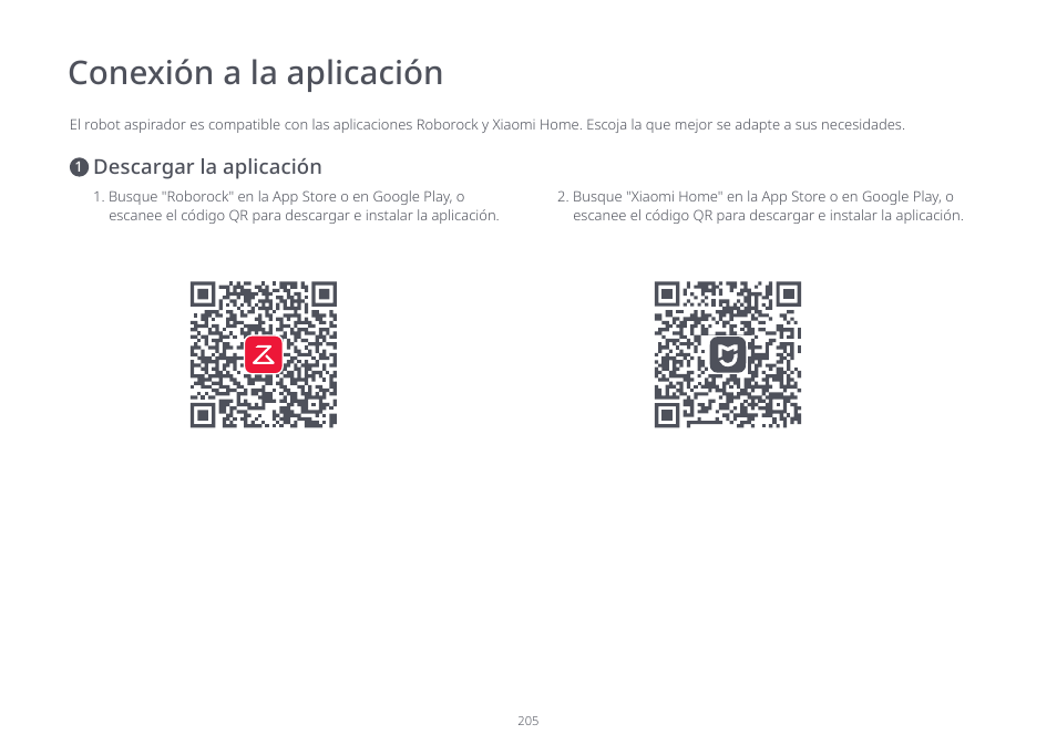 Conexión a la aplicación | Roborock S7 CE User Manual | Page 205 / 372