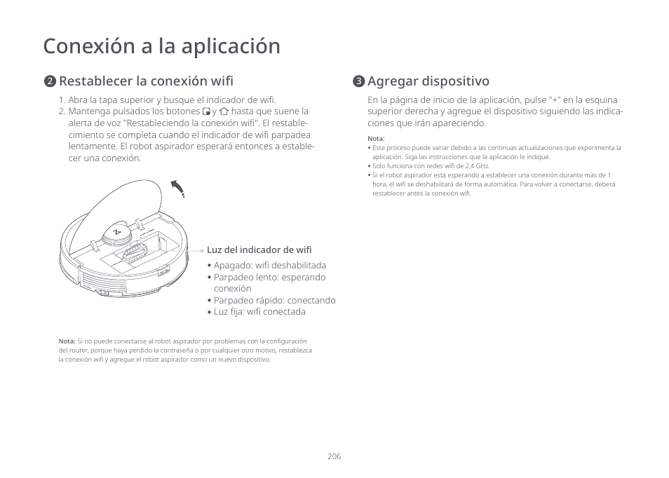 Conexión a la aplicación, Agregar dispositivo | Roborock S7 CE User Manual | Page 206 / 372