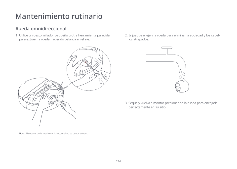 Mantenimiento rutinario | Roborock S7 CE User Manual | Page 214 / 372