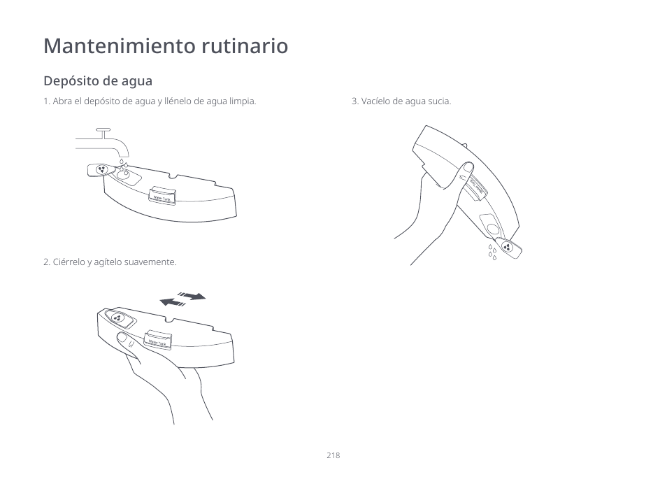 Mantenimiento rutinario | Roborock S7 CE User Manual | Page 218 / 372
