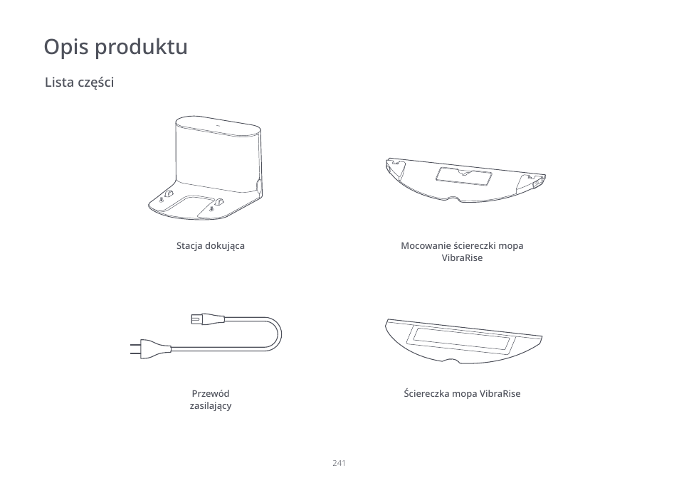 Opis produktu | Roborock S7 CE User Manual | Page 241 / 372