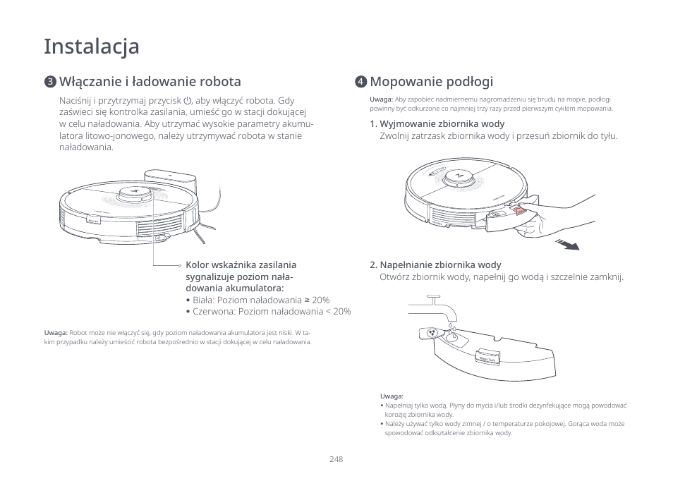 Instalacja | Roborock S7 CE User Manual | Page 248 / 372