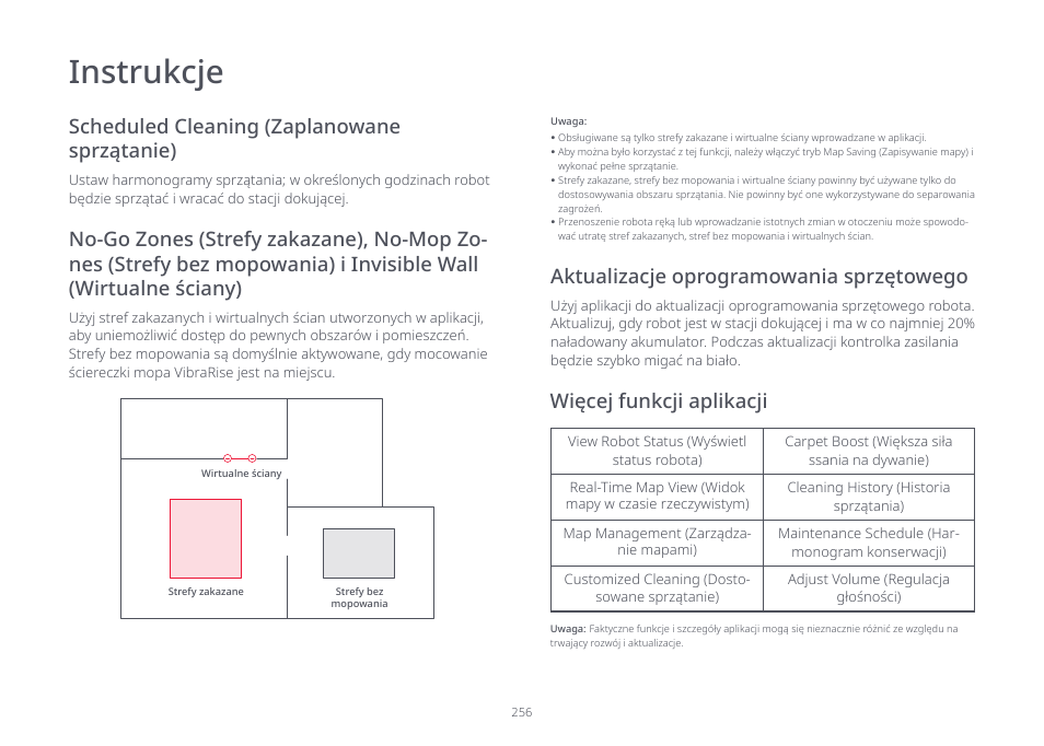 Instrukcje, Scheduled cleaning (zaplanowane | Roborock S7 CE User Manual | Page 256 / 372