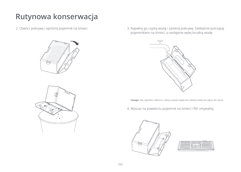 Rutynowa konserwacja | Roborock S7 CE User Manual | Page 262 / 372