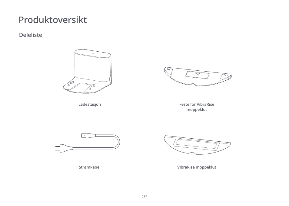 Produktoversikt | Roborock S7 CE User Manual | Page 287 / 372