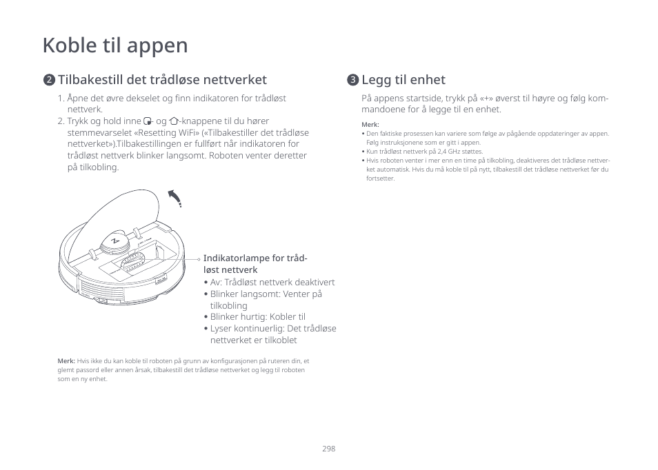 Koble til appen | Roborock S7 CE User Manual | Page 298 / 372