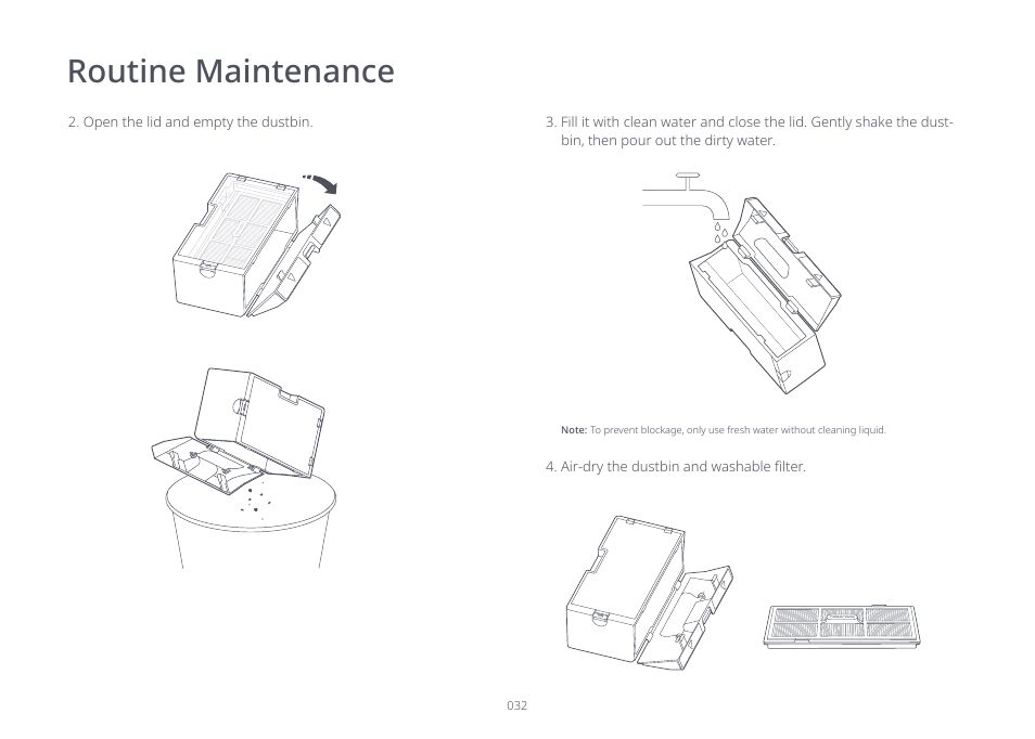 Routine maintenance | Roborock S7 CE User Manual | Page 32 / 372