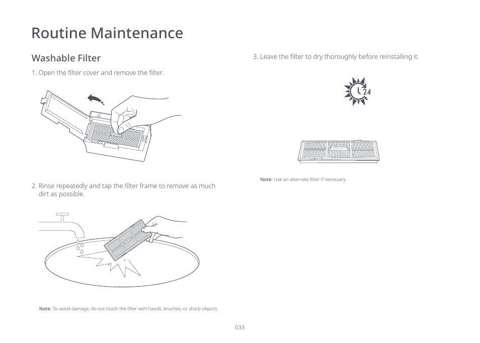Routine maintenance | Roborock S7 CE User Manual | Page 33 / 372