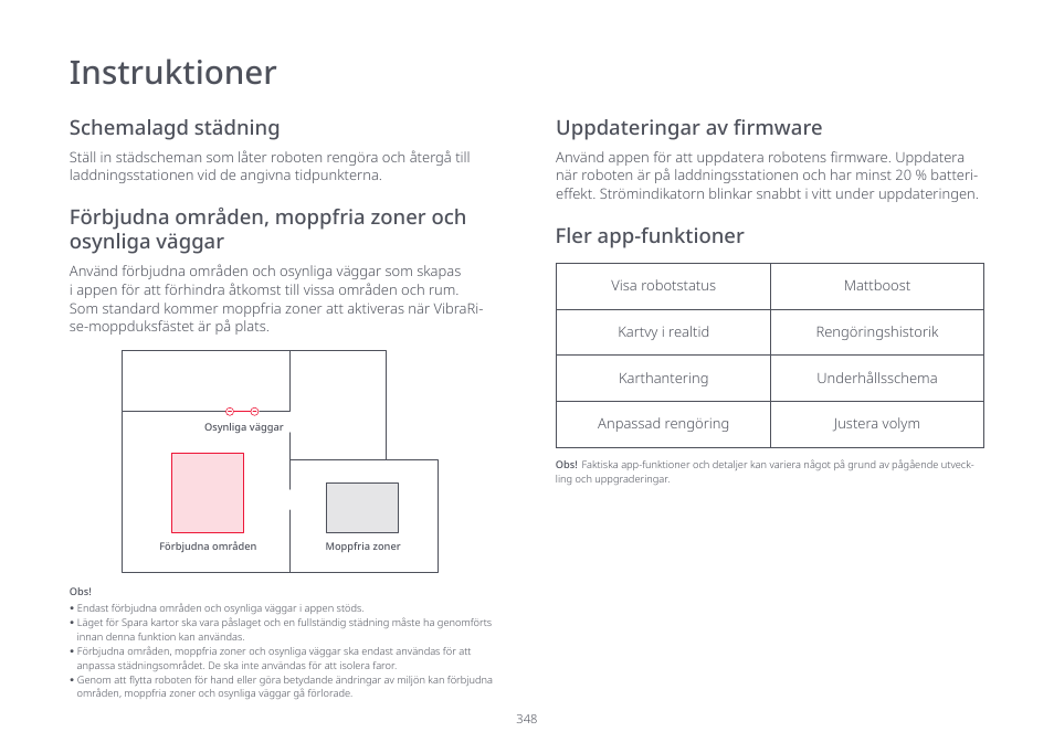Instruktioner, Schemalagd städning, Fler app-funktioner | Roborock S7 CE User Manual | Page 348 / 372