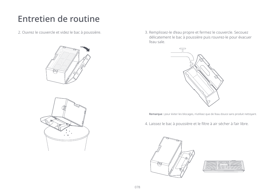 Entretien de routine | Roborock S7 CE User Manual | Page 78 / 372
