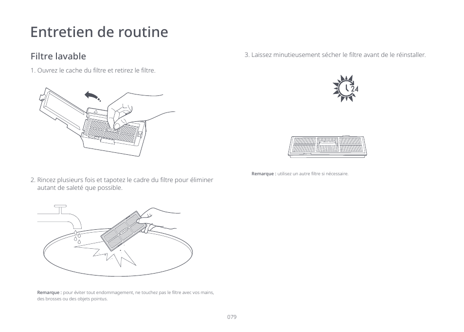 Entretien de routine | Roborock S7 CE User Manual | Page 79 / 372
