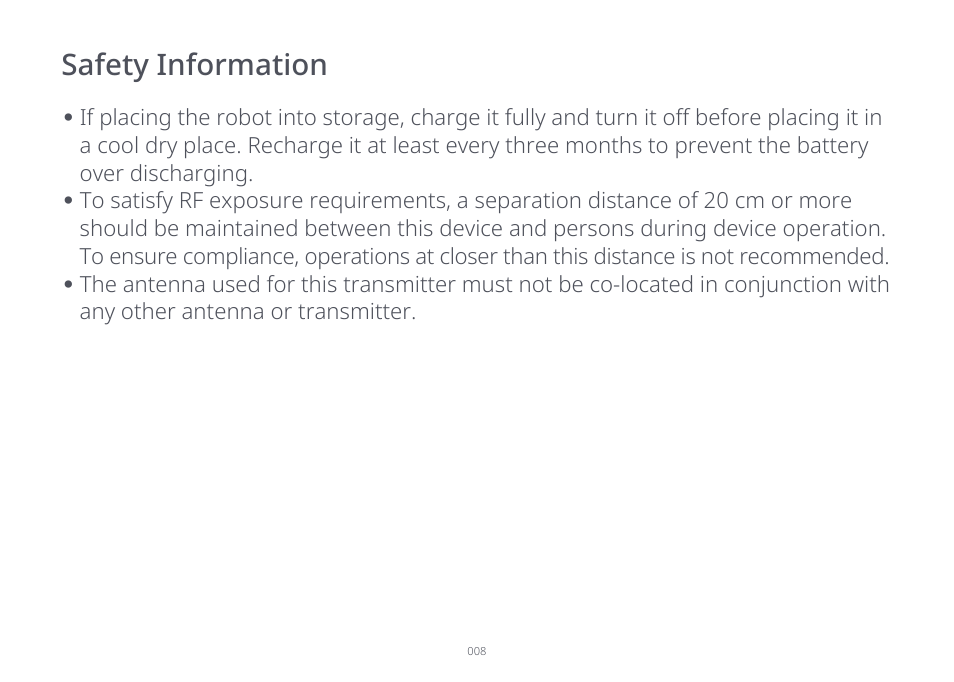 Safety information | Roborock S7 CE User Manual | Page 8 / 372