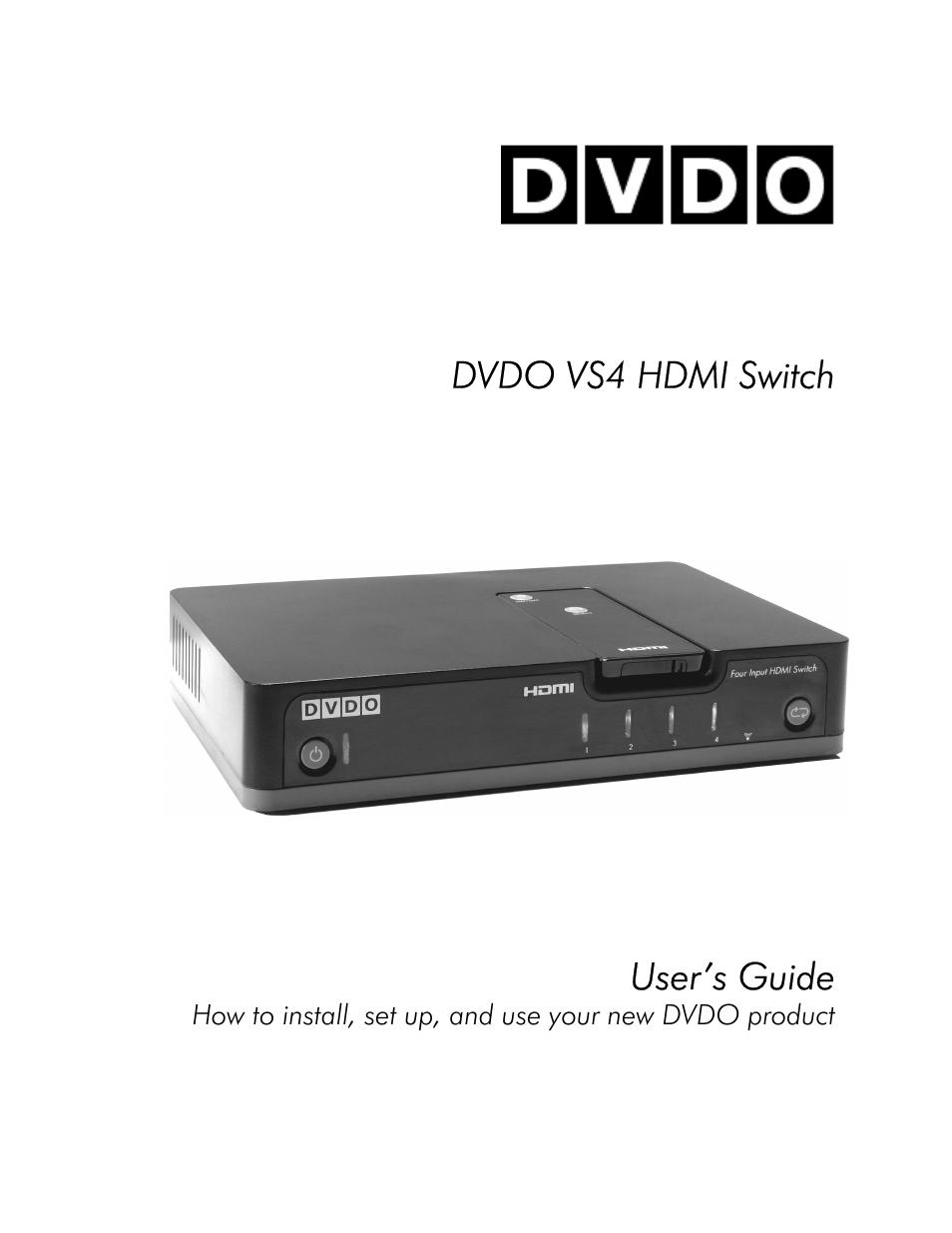 DVDO VS4 User Manual | 8 pages