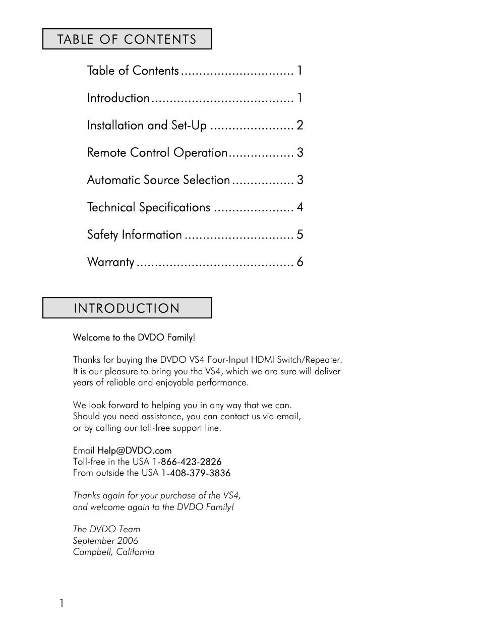 DVDO VS4 User Manual | Page 2 / 8