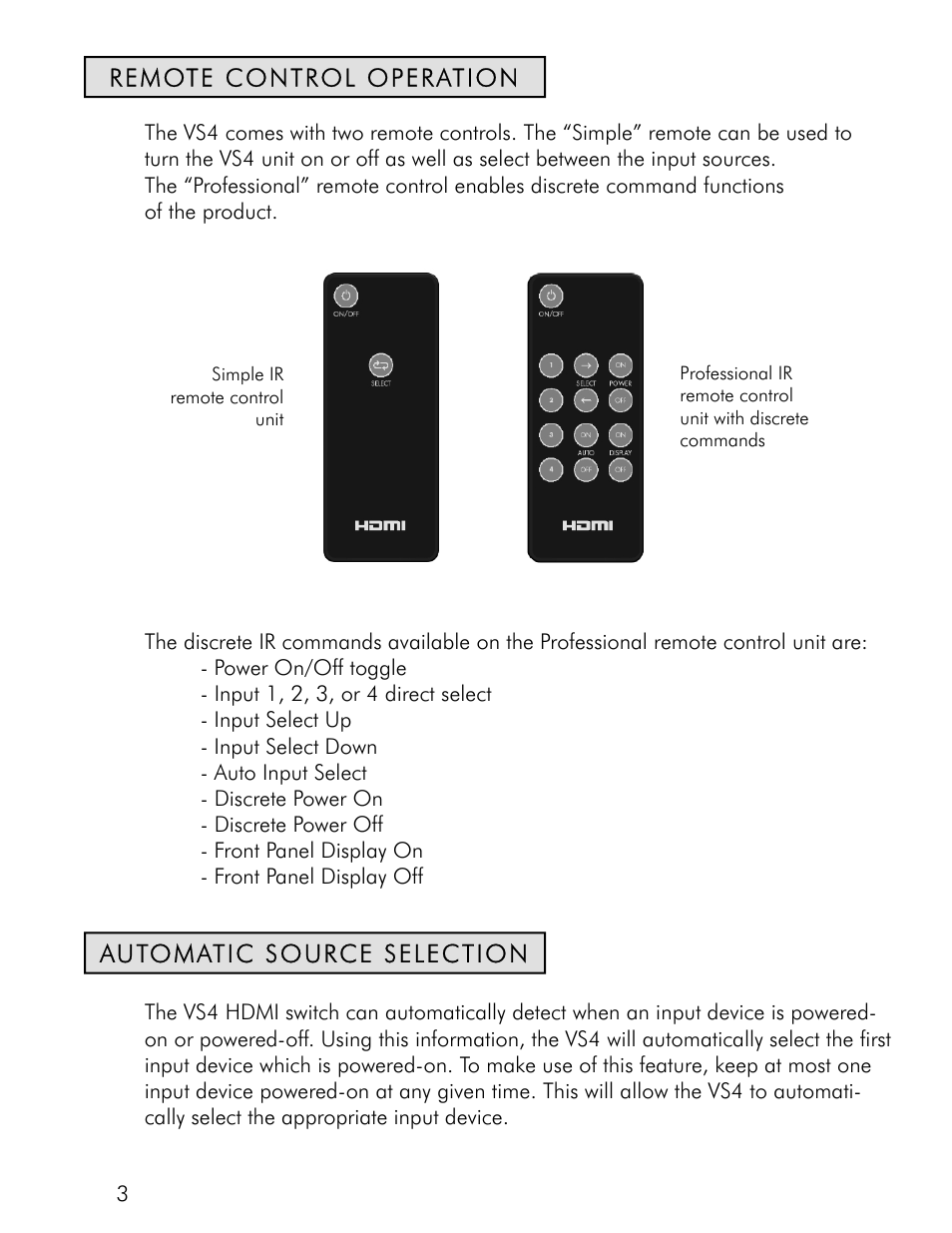 DVDO VS4 User Manual | Page 4 / 8