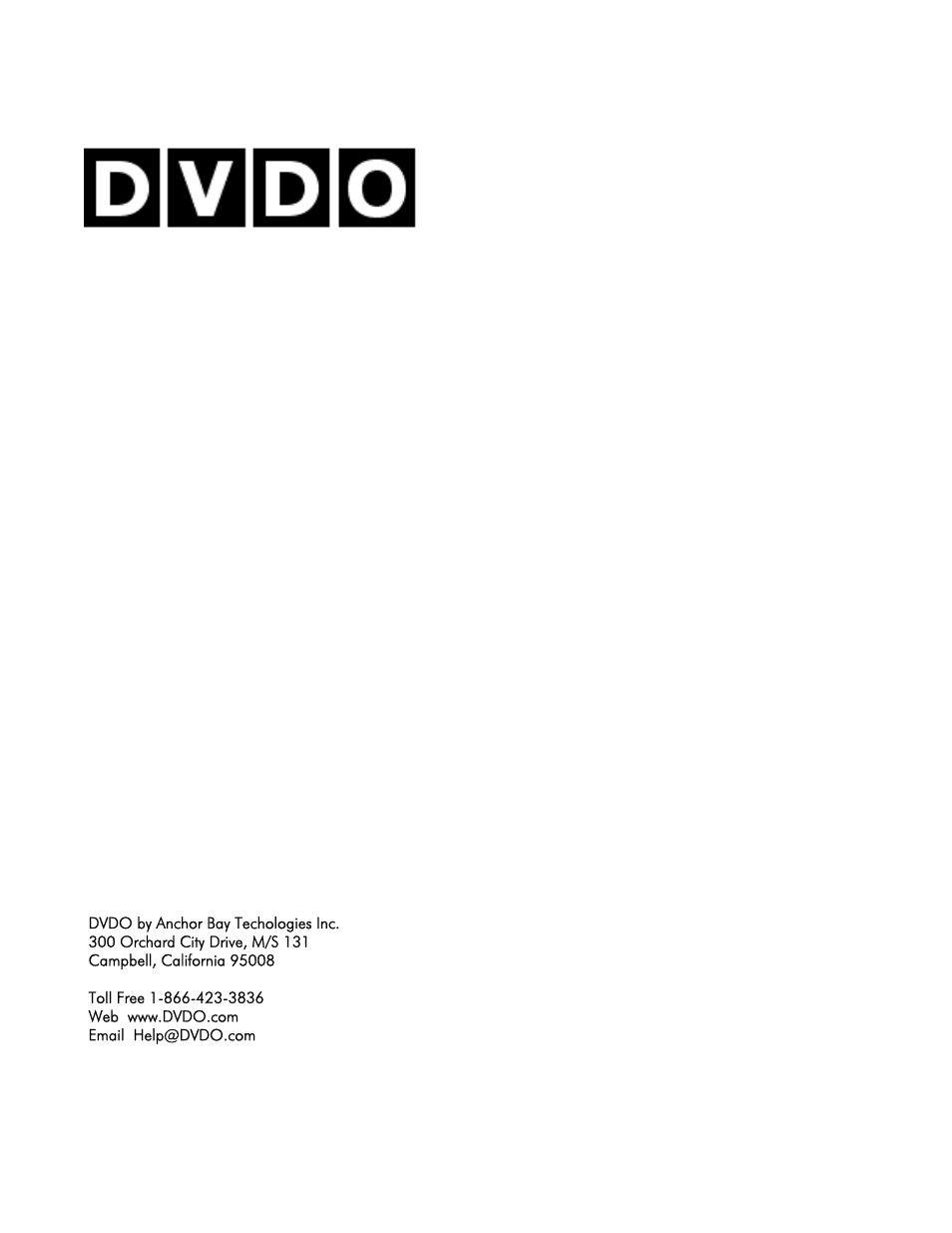 DVDO VS4 User Manual | Page 8 / 8