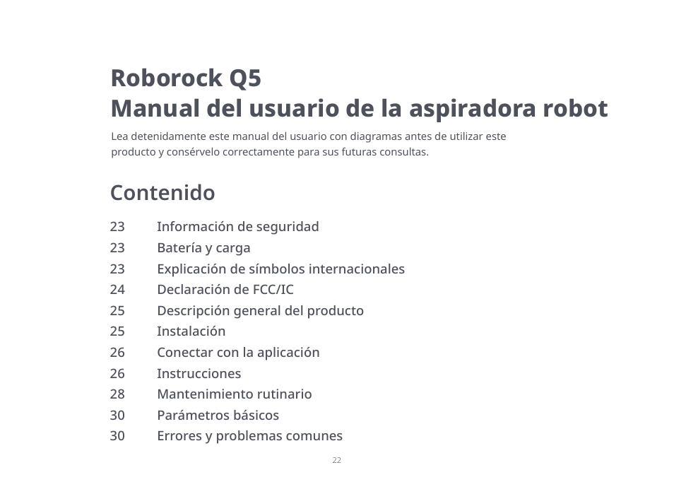 Roborock Q5 FCC User Manual | Page 22 / 31