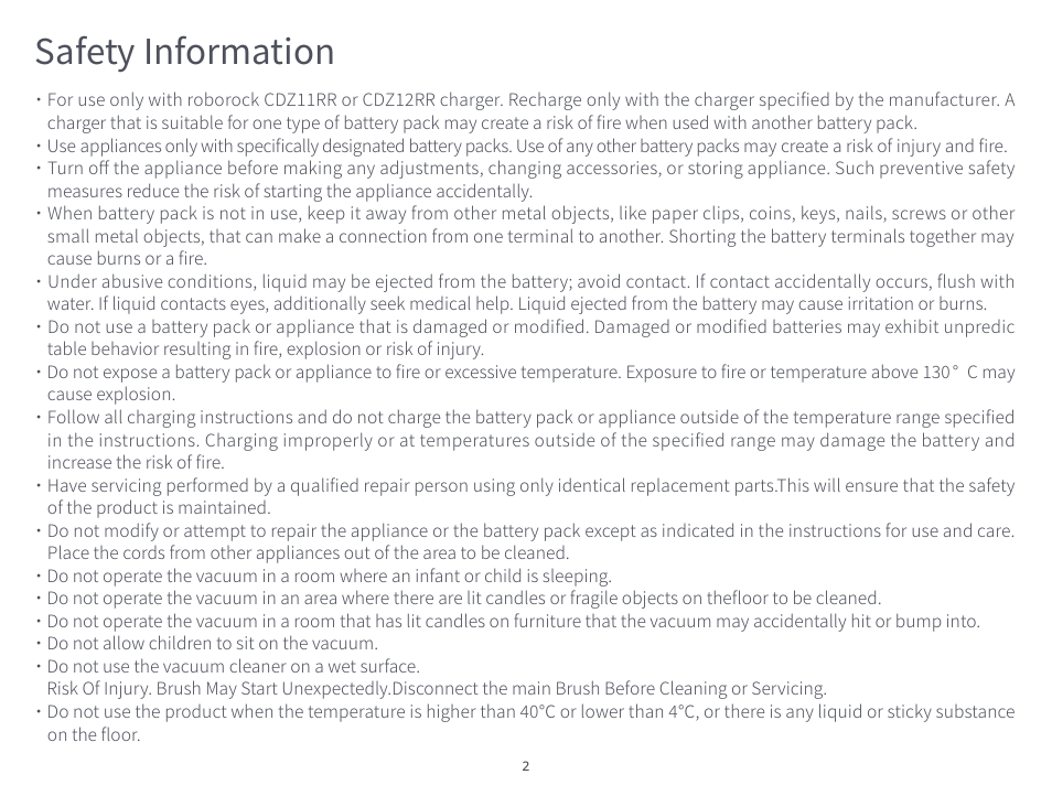 Roborock S6 MaxV FCC User Manual | Page 4 / 39
