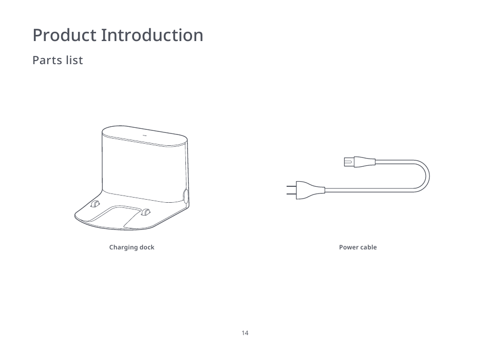 Product introduction, Parts list | Roborock S4 Max User Manual | Page 15 / 36