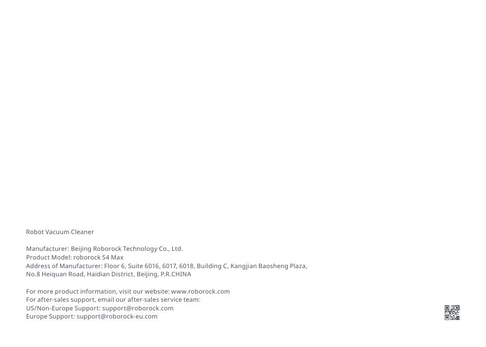 Roborock S4 Max User Manual | Page 36 / 36