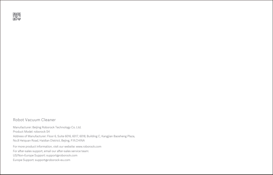 Robot vacuum cleaner | Roborock S4 CE User Manual | Page 168 / 168