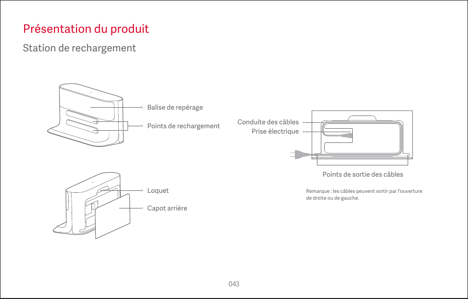 Présentation du produit, Station de rechargement | Roborock S4 CE User Manual | Page 46 / 168