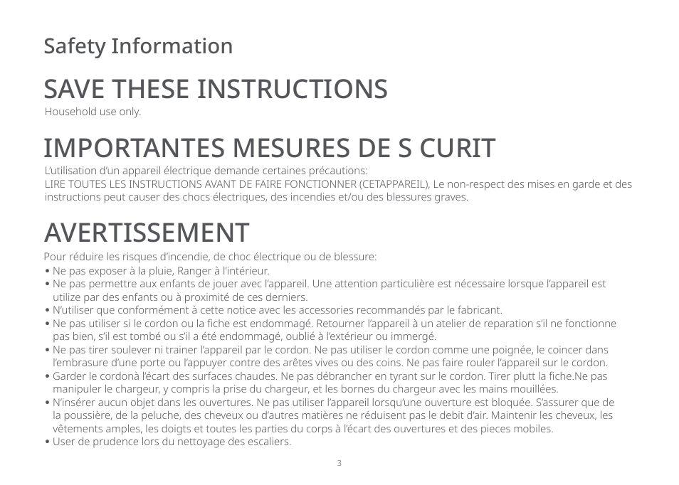 Avertissement, Safety information | Roborock E5 FCC User Manual | Page 5 / 40