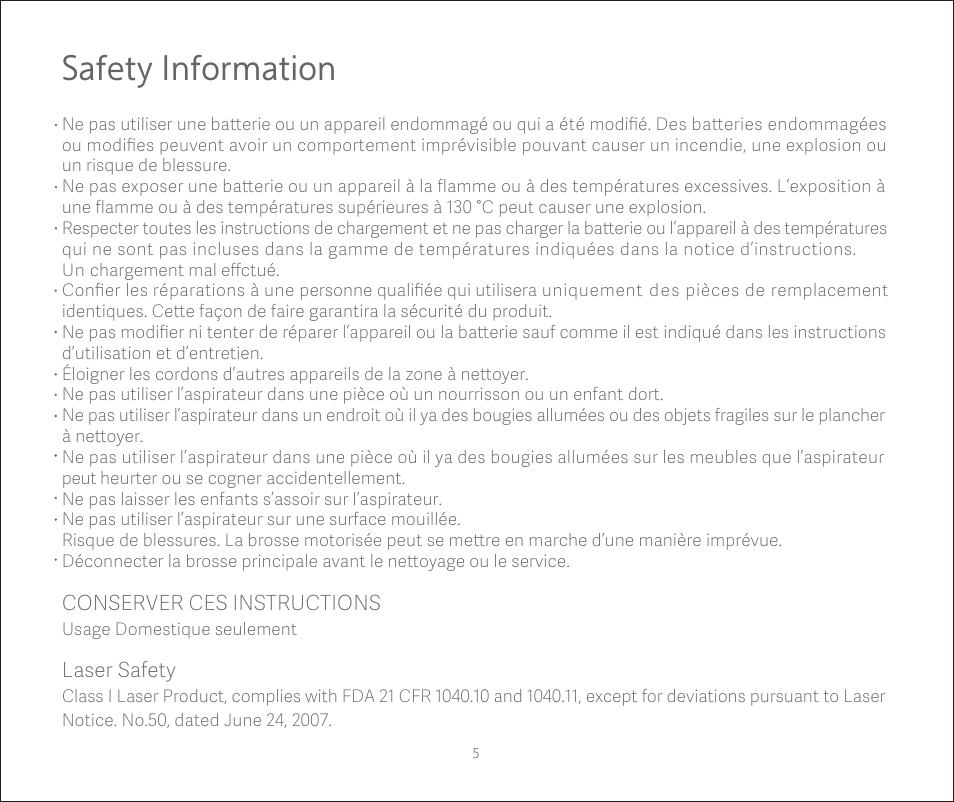 Safety information | Roborock E2 User Manual | Page 7 / 28