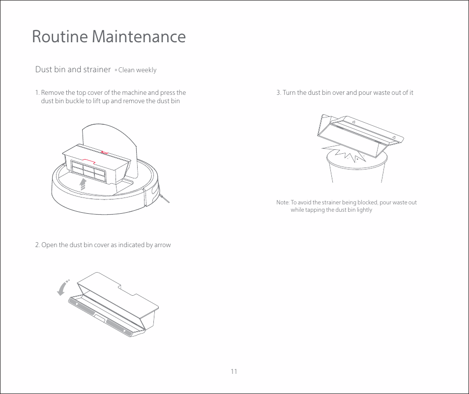 Routine maintenance | Roborock C1 CE User Manual | Page 12 / 24