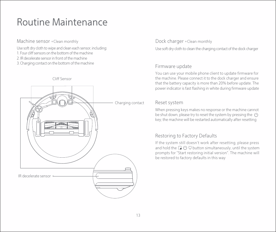 Routine maintenance | Roborock C1 CE User Manual | Page 14 / 24