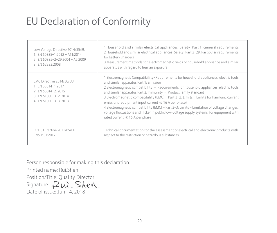 Eu declaration of conformity | Roborock C1 CE User Manual | Page 21 / 24