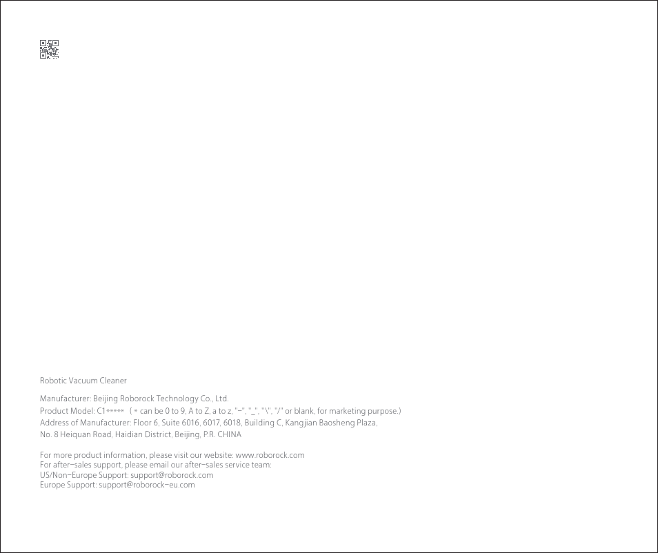 Roborock C1 CE User Manual | Page 24 / 24