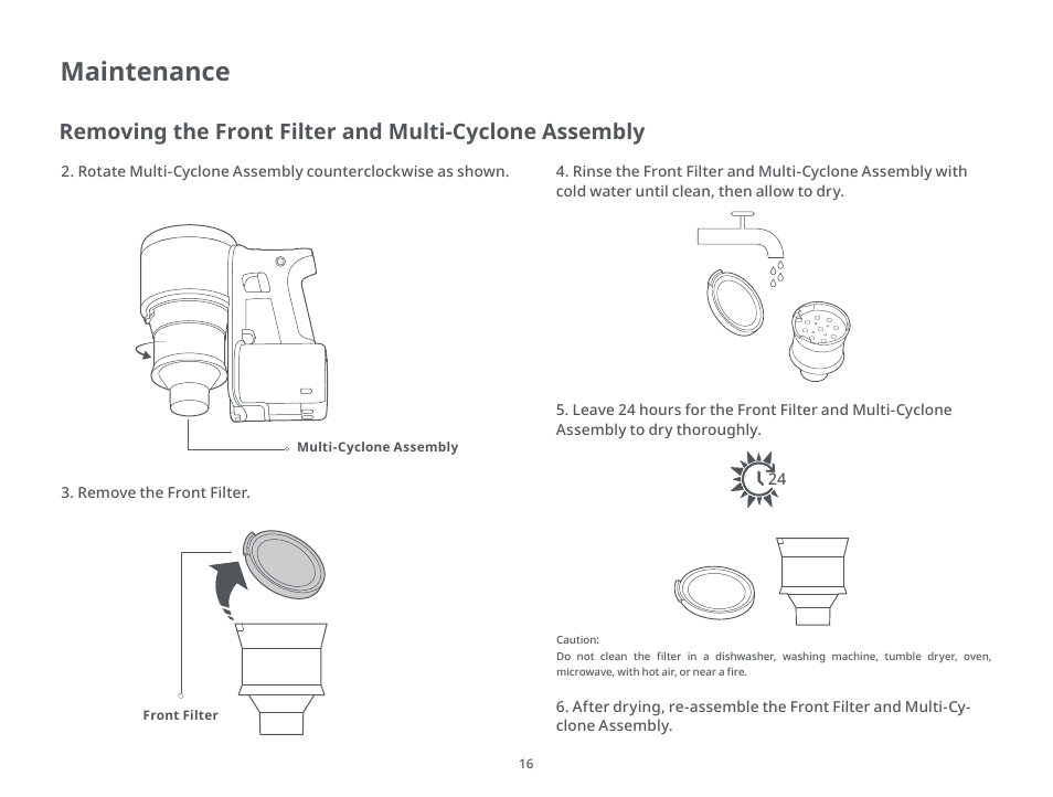 Maintenance | Roborock H6 CE User Manual | Page 20 / 34