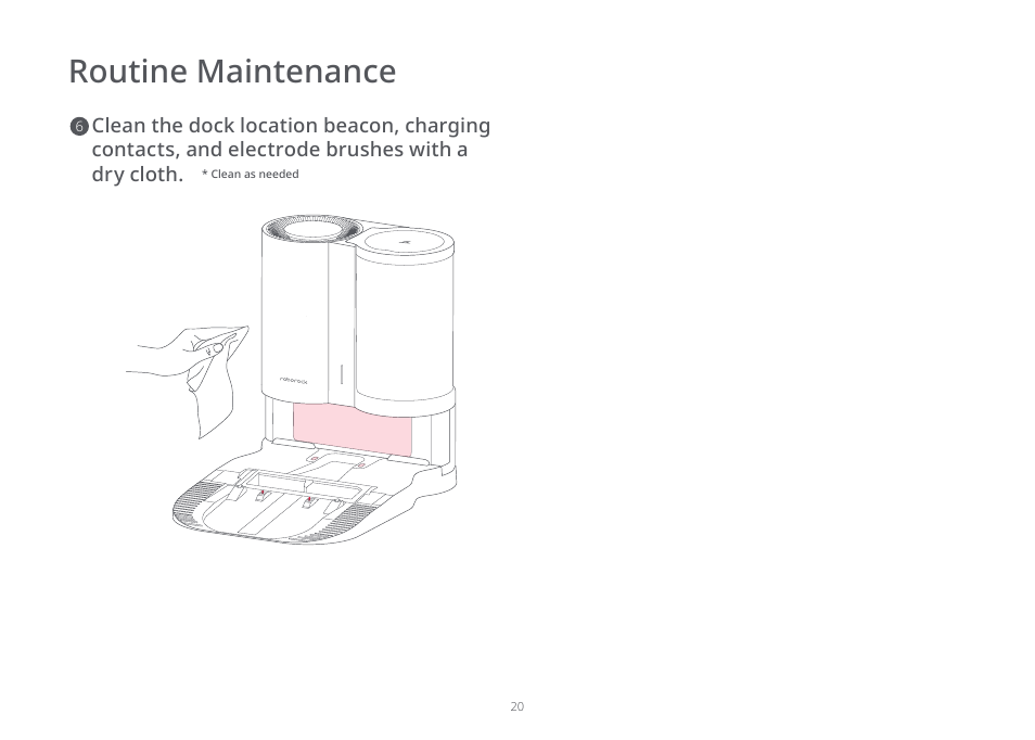 Routine maintenance | Roborock Auto-Emtpy Dock FCC User Manual | Page 24 / 27
