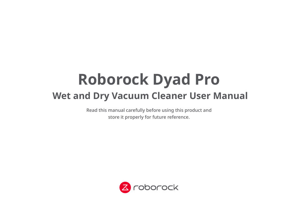 Roborock Dyad Pro FCC User Manual | 20 pages