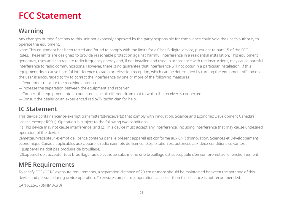 Fcc statement | Roborock Dyad Pro FCC User Manual | Page 7 / 20
