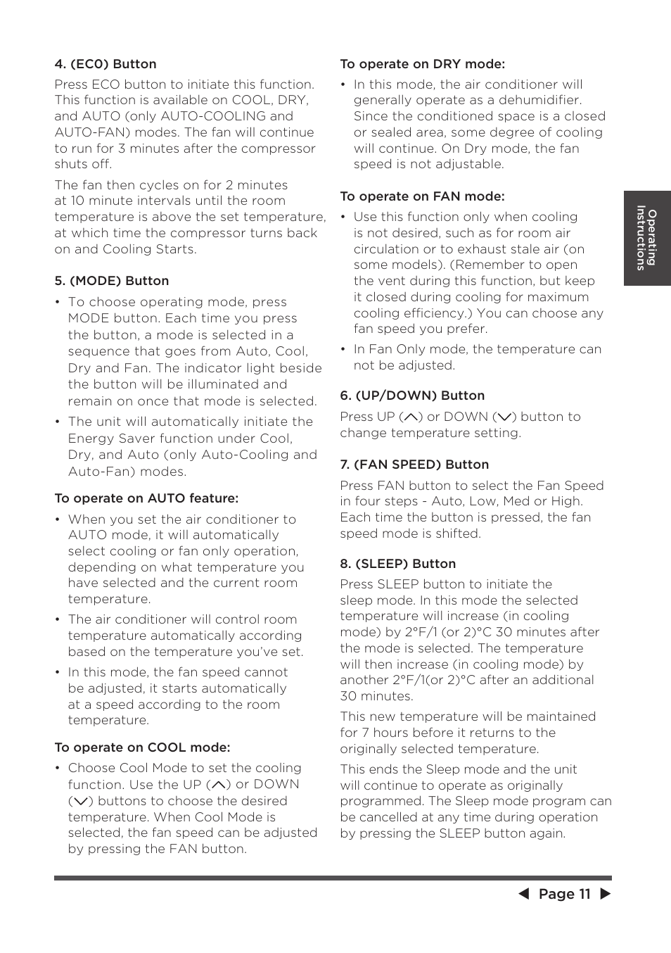 MIDEA 10,000 BTU U-shaped User Manual | Page 11 / 28