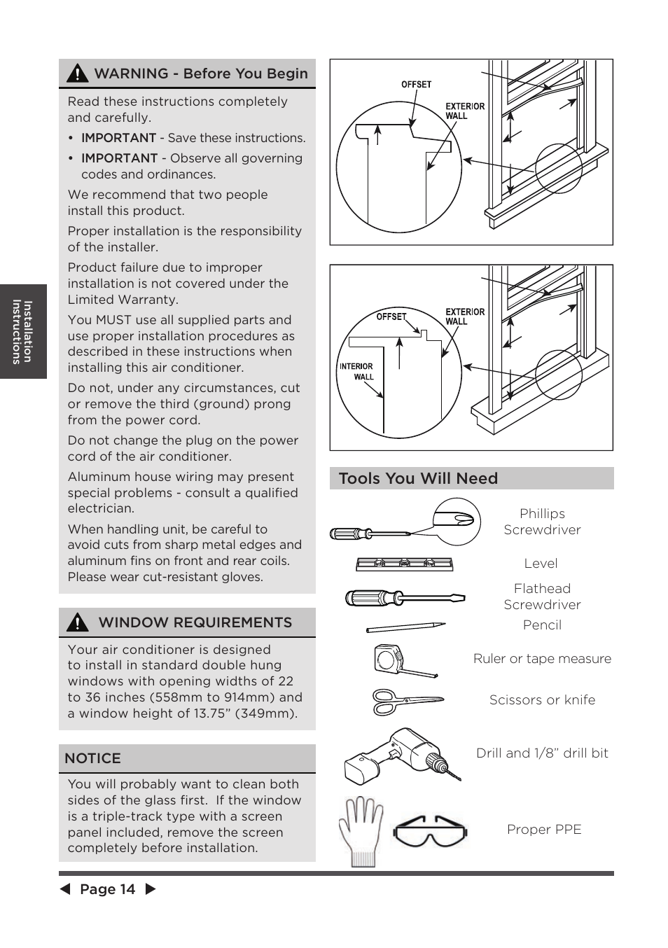 Tools you will need | MIDEA 10,000 BTU U-shaped User Manual | Page 14 / 28