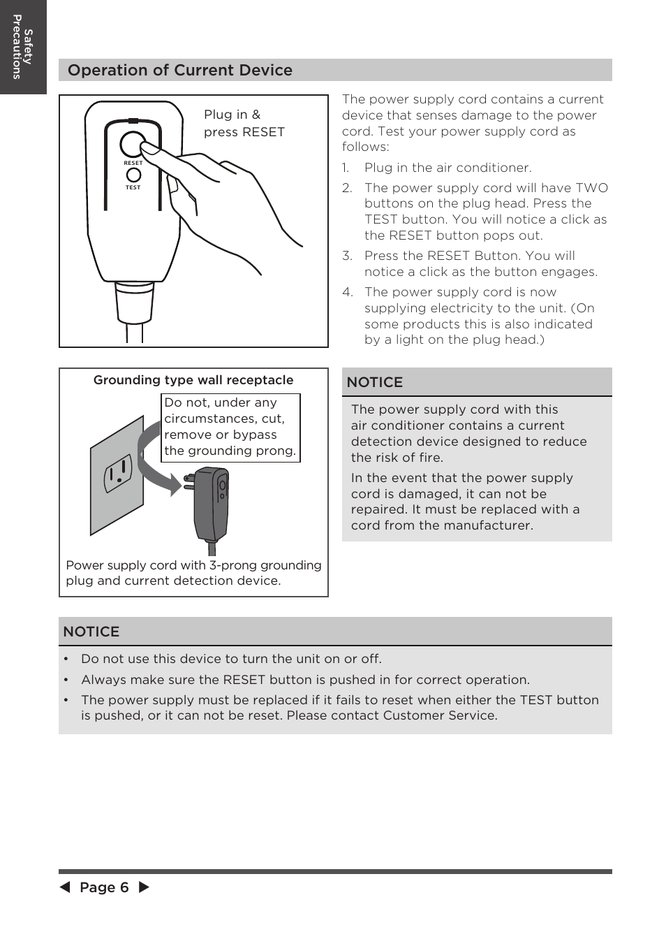 Operation of current device | MIDEA 10,000 BTU U-shaped User Manual | Page 6 / 28