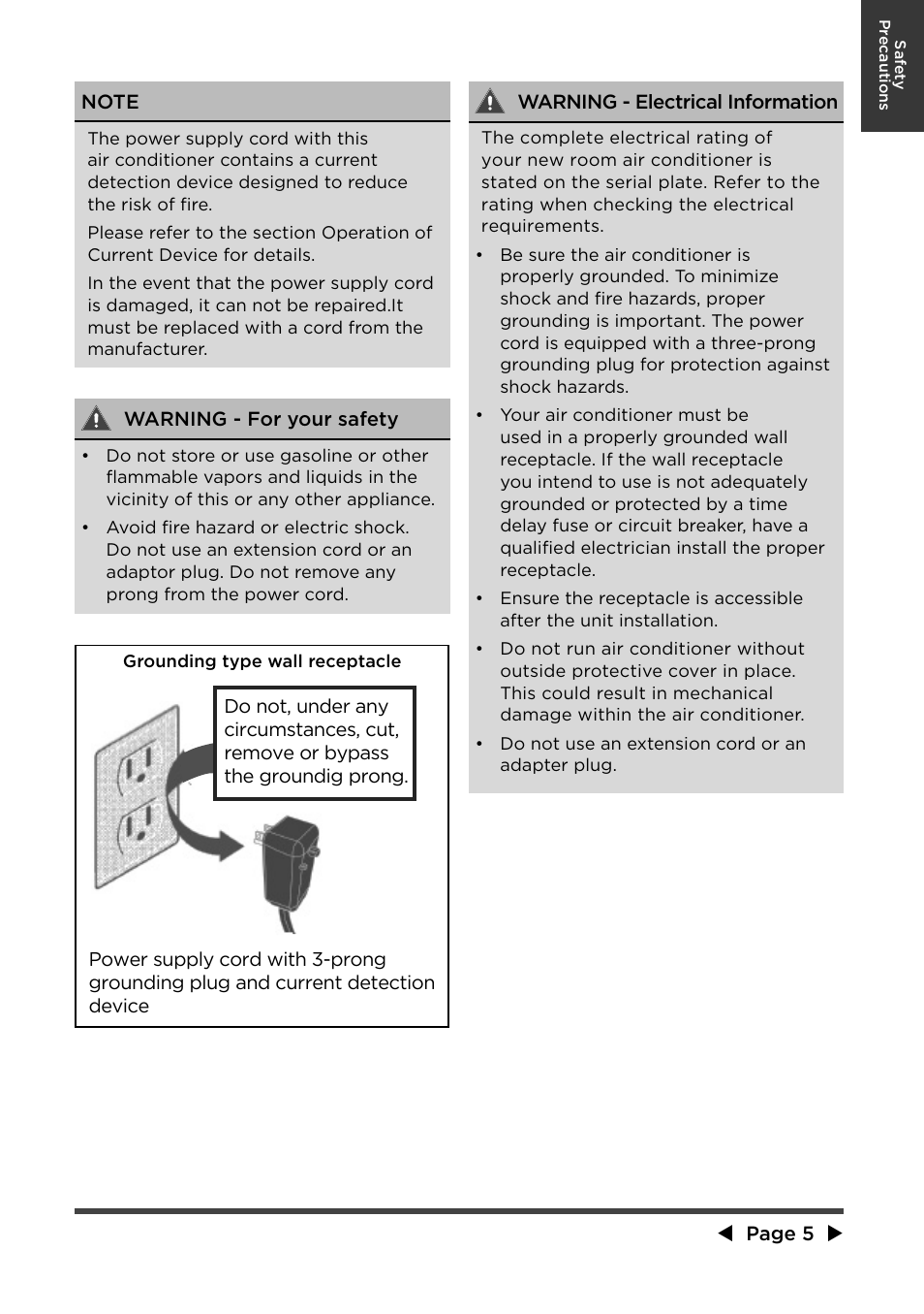 MIDEA MWA12CR71 User Manual | Page 5 / 24