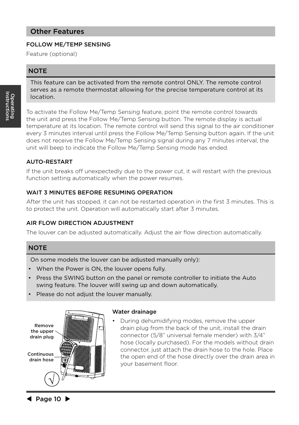 Other features | MIDEA MPF08CR71 User Manual | Page 11 / 32