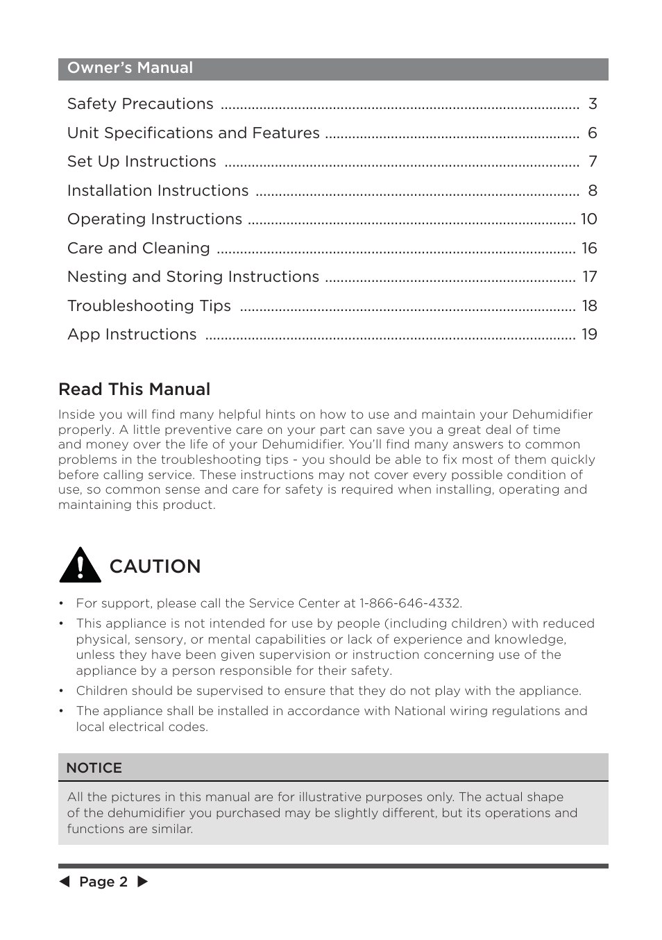 Caution, Read this manual | MIDEA MAD20S1QWT User Manual | Page 2 / 46