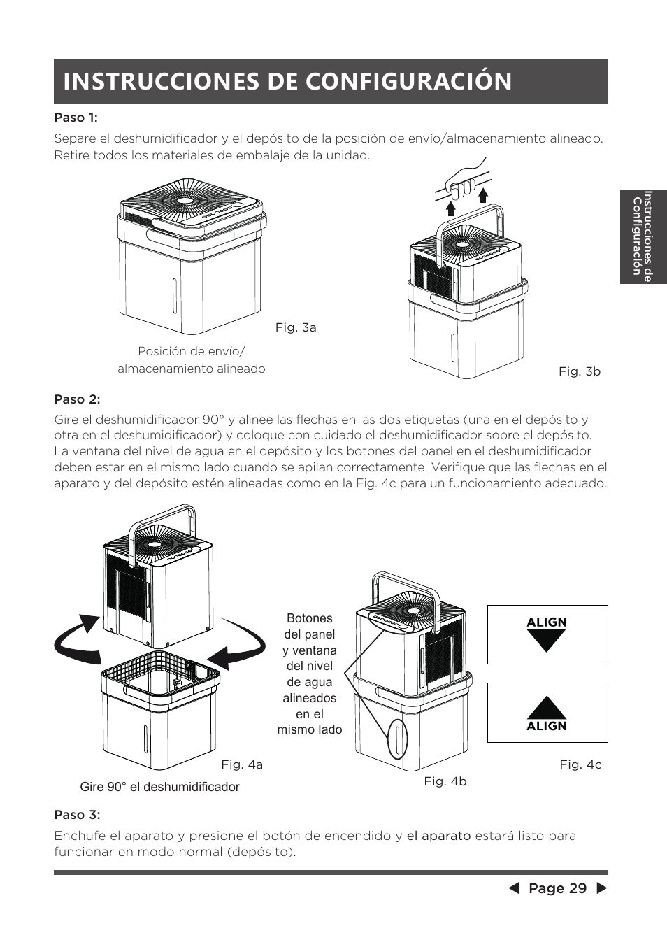 Instrucciones de configuración | MIDEA MAD20S1QWT User Manual | Page 29 / 46
