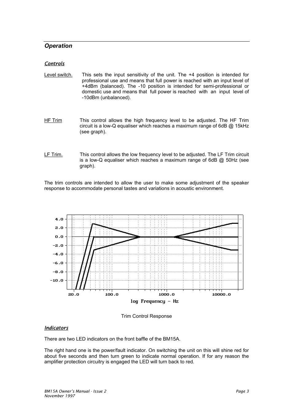 Operation | Dynaudio DA-BM15A User Manual | Page 3 / 6
