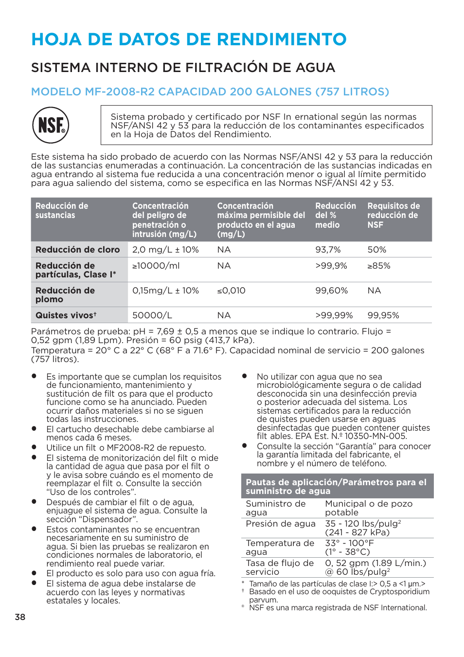 Sistema interno de filtración de agua | MIDEA 26.3 Cu. Ft. Side-by-Side User Manual | Page 77 / 121