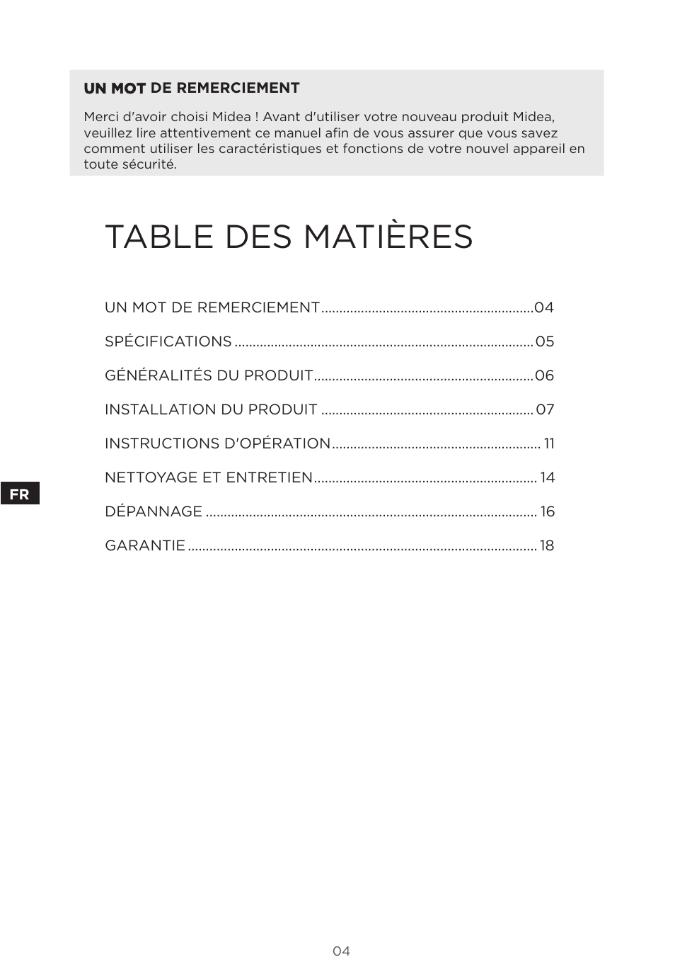 MIDEA 18 cu. ft. French Door User Manual | Page 22 / 56