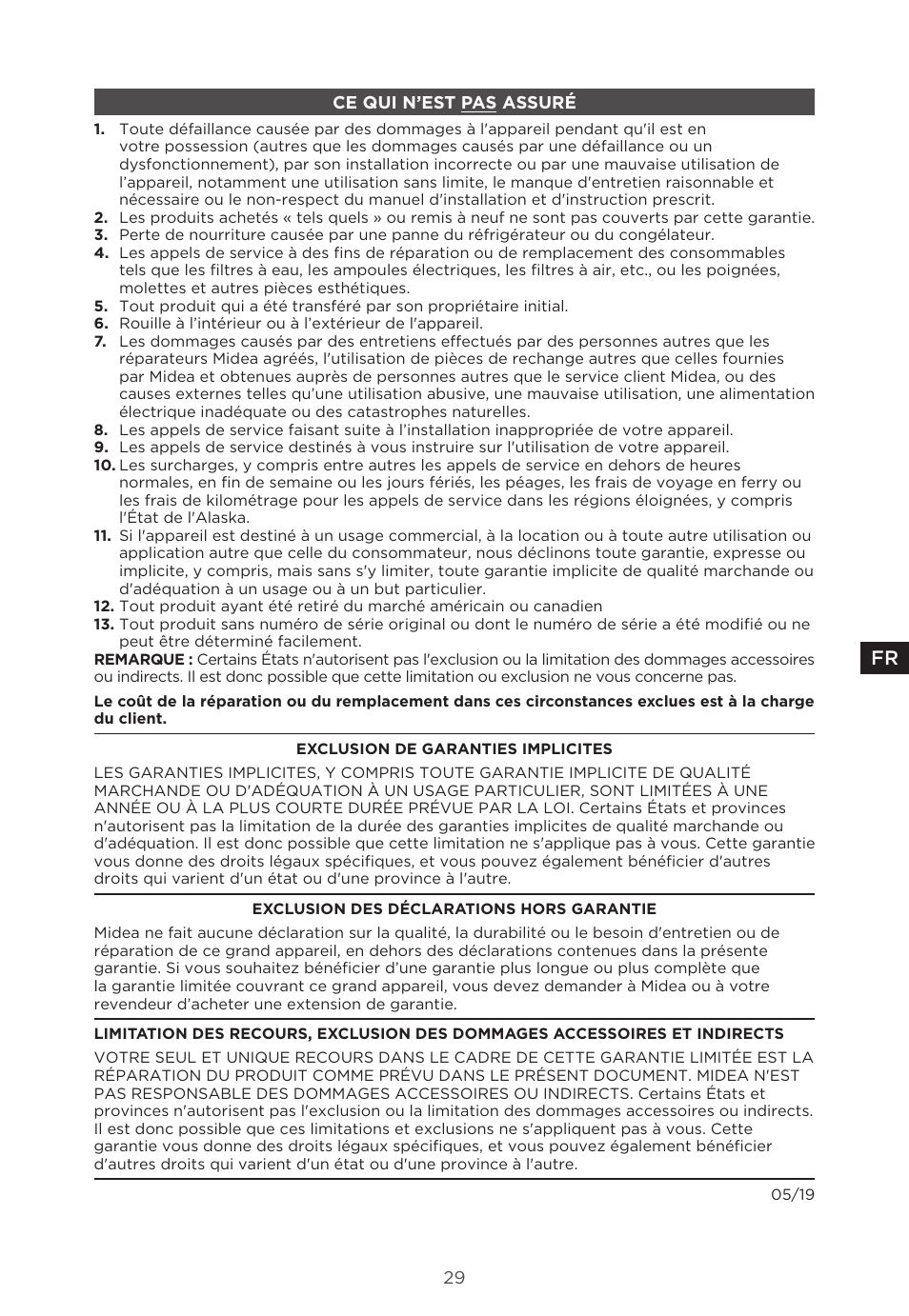 MIDEA 29.3 cu. ft. French Door Bottom Freezer User Manual | Page 58 / 88
