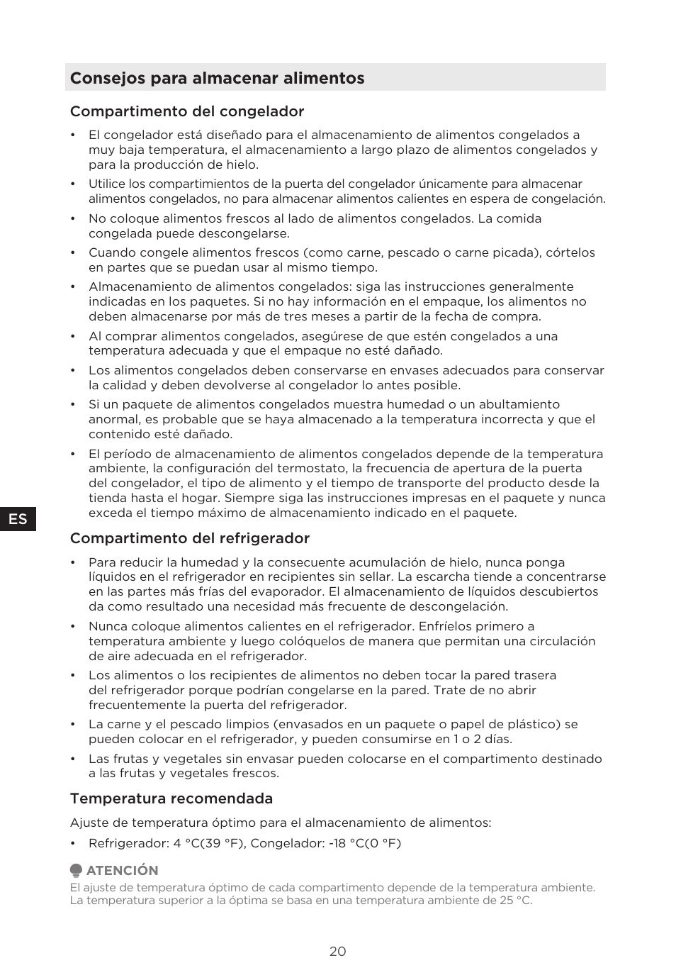 Consejos para almacenar alimentos | MIDEA 29.3 cu. ft. French Door Bottom Freezer User Manual | Page 78 / 88