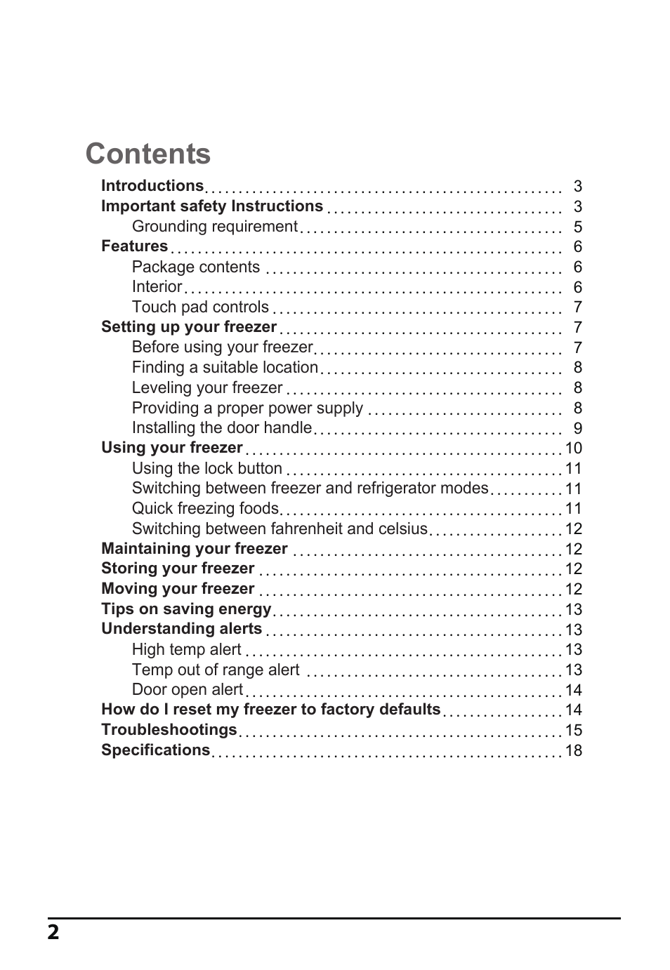 MIDEA 14 Cu. Ft. Convertible User Manual | Page 2 / 19